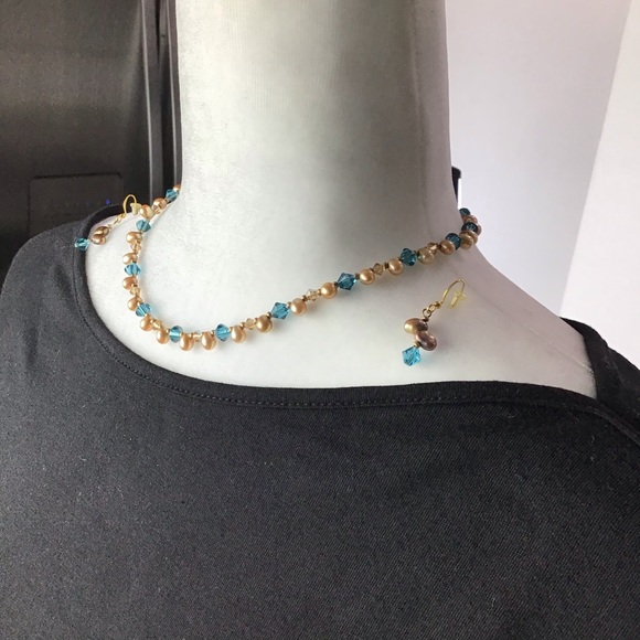 Collectables America Pearl/Crystal Necklace Set NEW - Picture 2 of 3